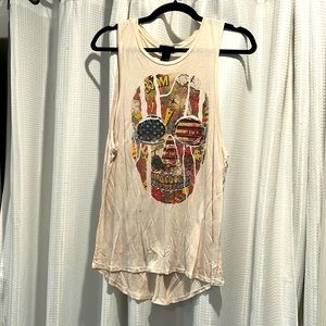 Distressed Skull Comic Tank